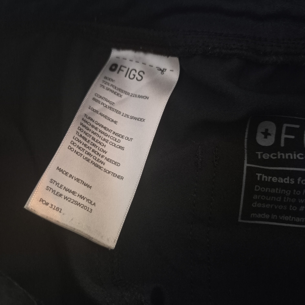 ​FIGS HW Yola High Waisted Cargo Scrub Pants Women's Black XS Regular - Picture 8 of 13